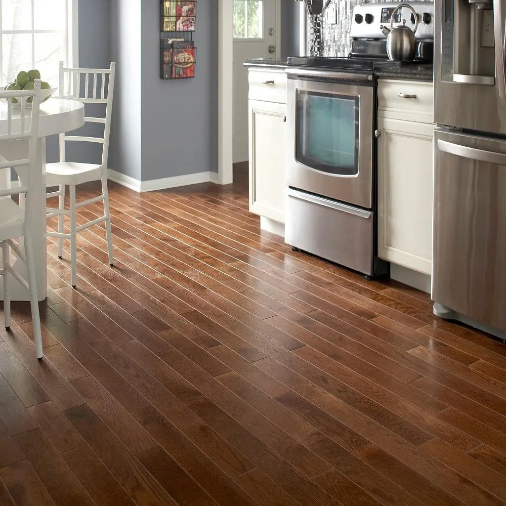 Blue Ridge Hardwood Flooring Provincial Red Oak 3/8 in. T x 3 in. W Tongue and Groove Wire Brushed Engineered Hardwood Flooring (25.5 sq. ft./Case), photo 2 of 5