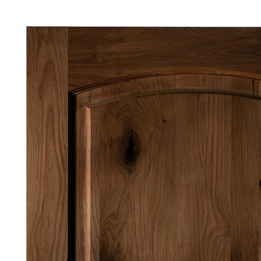 Krosswood Doors 36 in. x 80 in. Rustic Knotty Alder Arch Top Provincial Stain Left-Hand Inswing Wood Single Prehung Front Door, photo 3 of 8