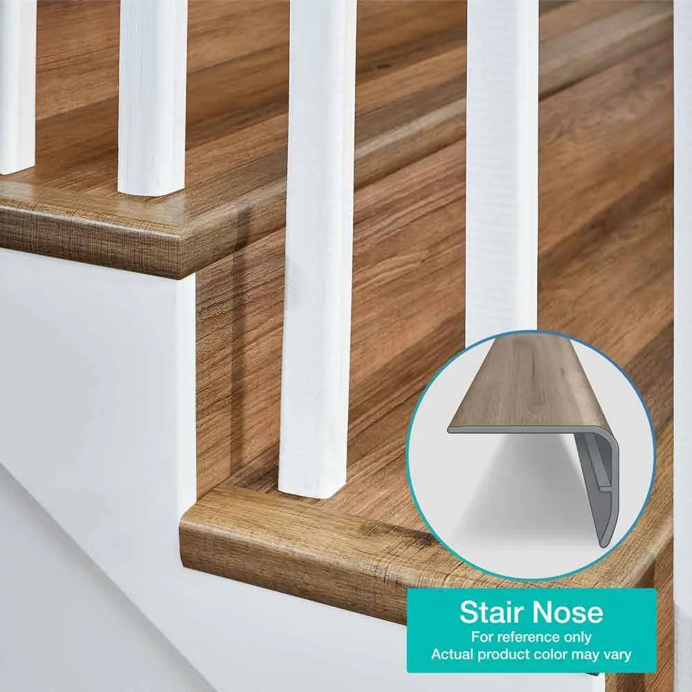 PERFORMANCE ACCESSORIES Quest 1.32 in. T x 1.88 in. W x 78.7 in. L Vinyl Stair Nose Molding, photo 3 of 3