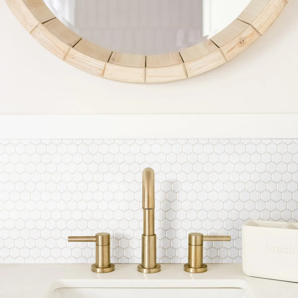 Merola Tile Metro Hex Matte White 10-1/4 in. x 11-7/8 in. x 5 mm Porcelain Mosaic Tile, photo 2 of 8