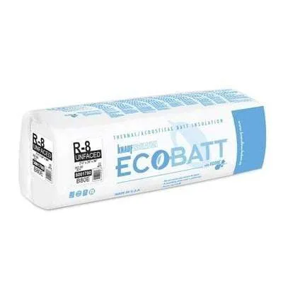 EcoBatt R-8 Unfaced Fiberglass Insulation Batts