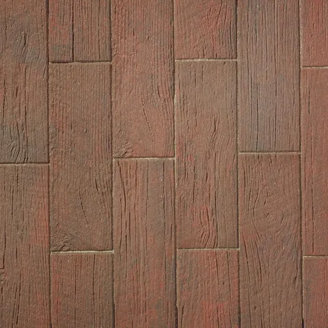 Wood Grain 6 × 18 in Redwood Concrete Paver