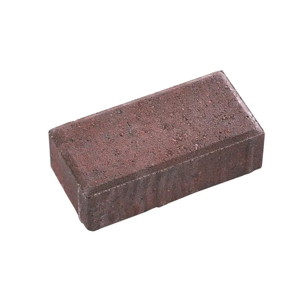 Oldcastle Paper Sample Only: 8 in. L x 4 in. W x 2.25 in. H 60 mm Red/Charcoal Holland Pavers Sample Board (1-Piece), photo 2 of 4