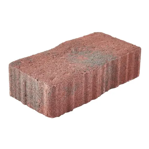 Clayton 7 in long · 3.5 in wide · 1.77 in high Red/Charcoal Concrete Paver