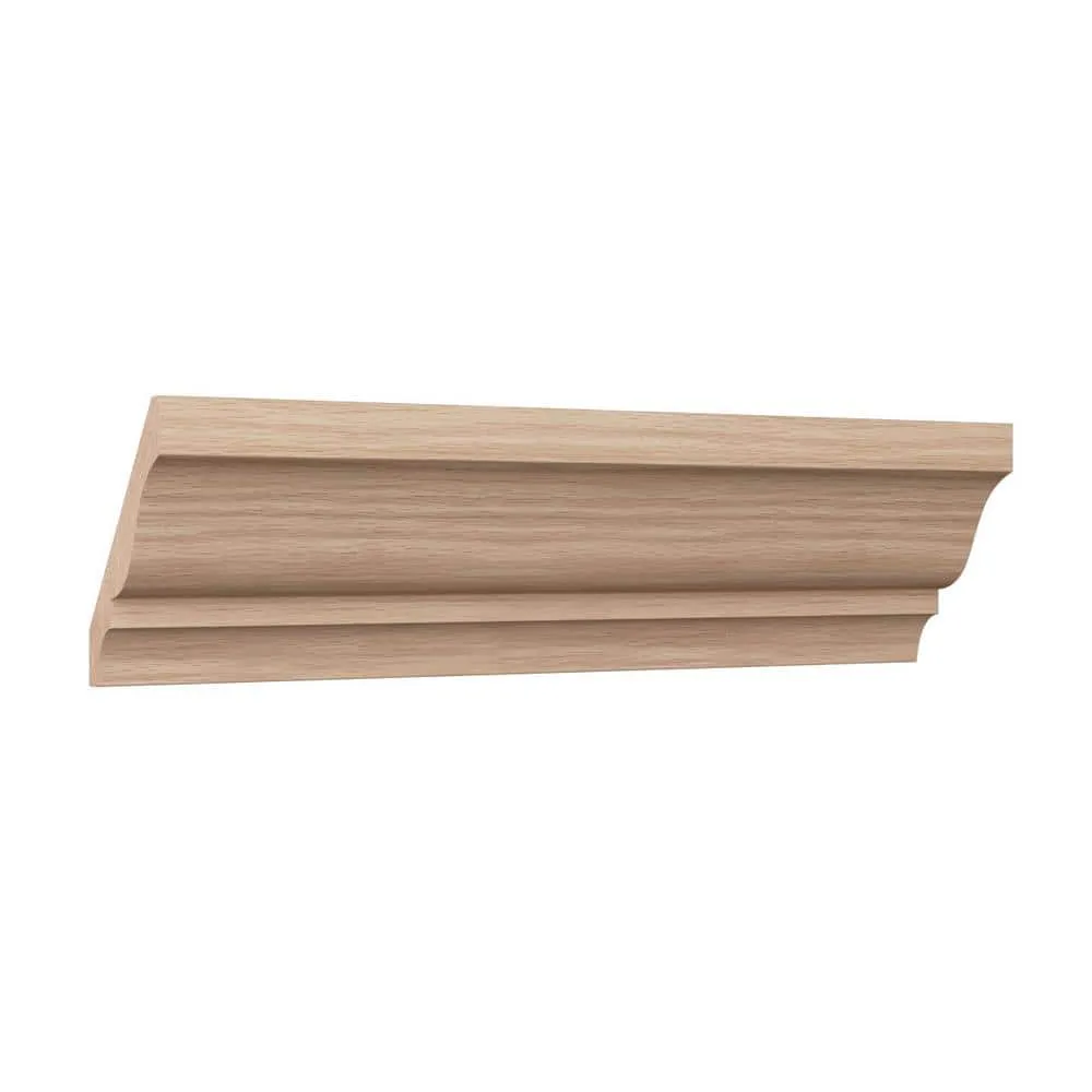 Ekena Millwork WM49 0.56 in. D x 3.63 in. W x 96 in. L Wood Red Oak Crown Moulding, photo 3 of 13