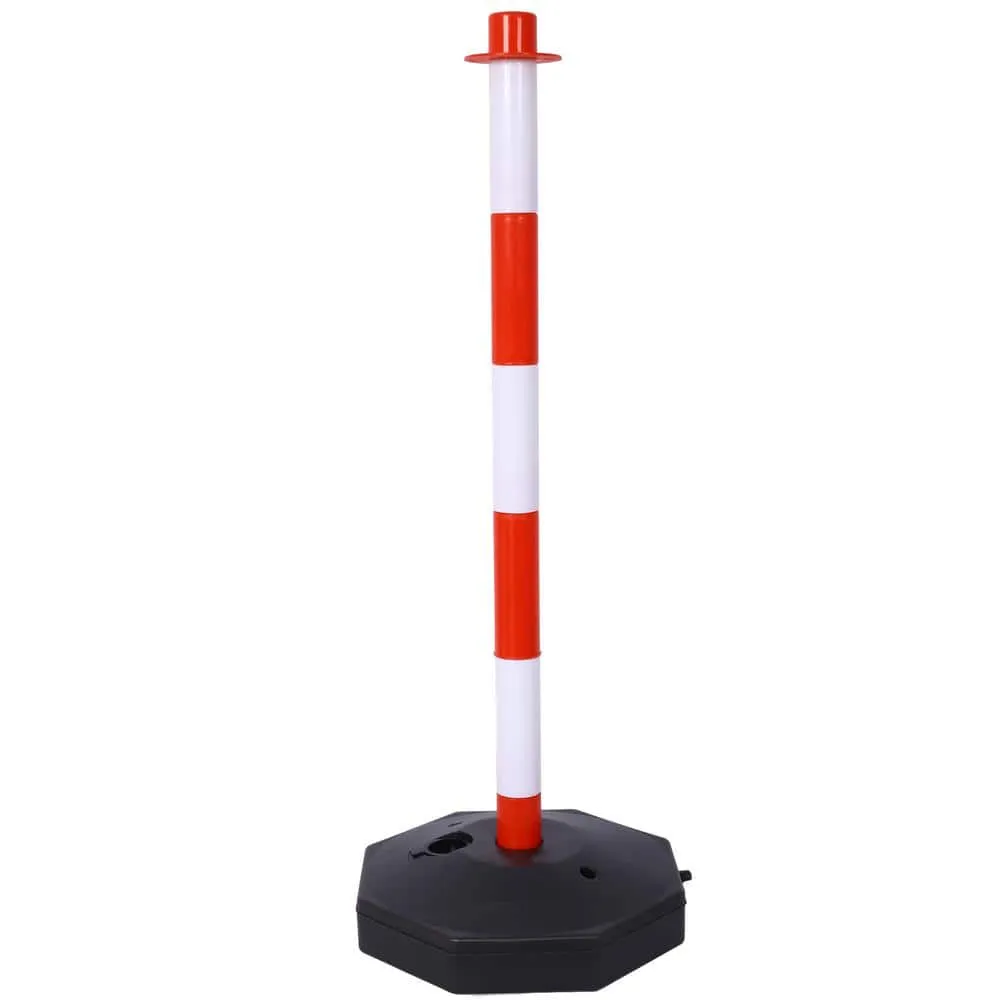 Tidoin 4-Pack Red 11.25 in. x 11.25 in. x 2.7 ft. Composite Fence Picket Post Cones with Fillable Base and 5 ft. Chain, photo 4 of 5
