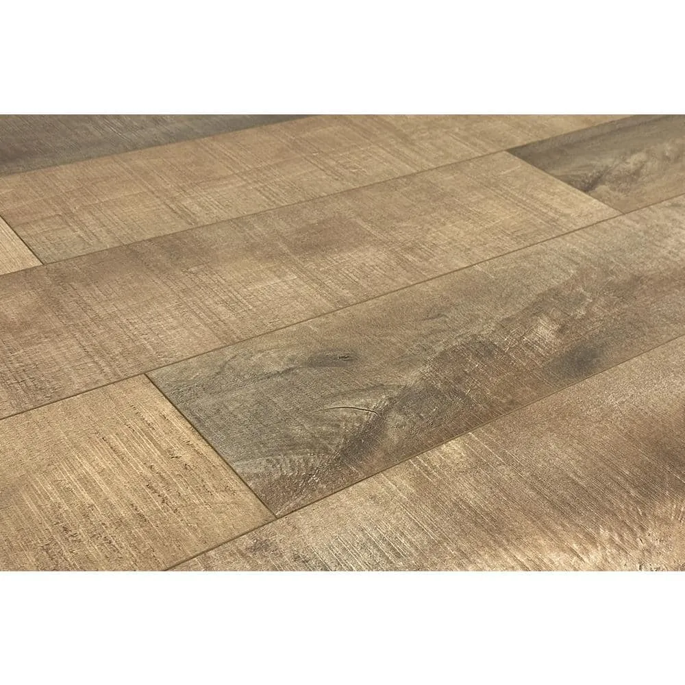 Montserrat Summa Refined Brass 14 mm T x 7.75 in. W HDF Waterproof AC5 Click Lock Laminate Wood Flooring (23.09 sq. ft./case), photo 5 of 9