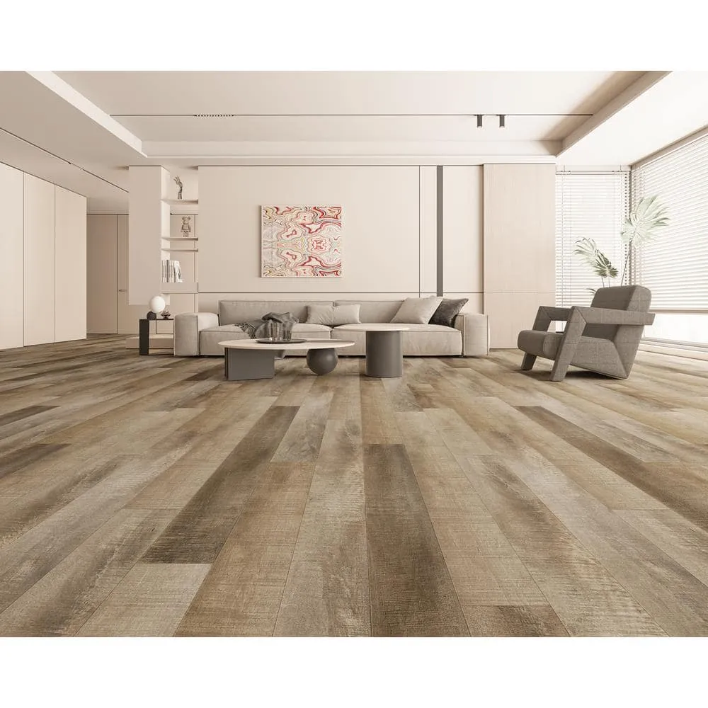 Montserrat Summa Refined Brass 14 mm T x 7.75 in. W HDF Waterproof AC5 Click Lock Laminate Wood Flooring (23.09 sq. ft./case), photo 8 of 9