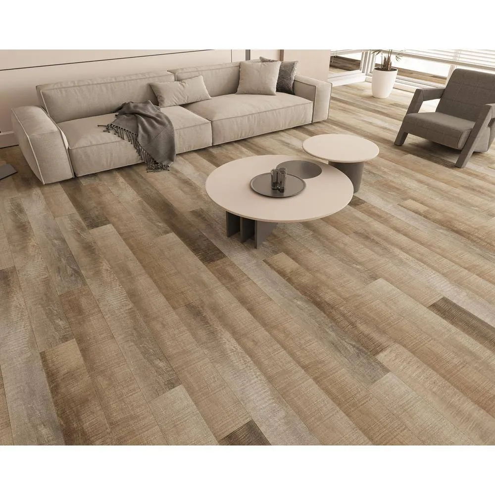 Montserrat Summa Refined Brass 14 mm T x 7.75 in. W HDF Waterproof AC5 Click Lock Laminate Wood Flooring (23.09 sq. ft./case), photo 2 of 9