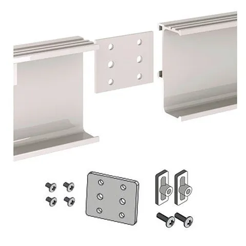 Gola System Profile Connector Plate and 90-Degree Fixing Angle for Gola Channels