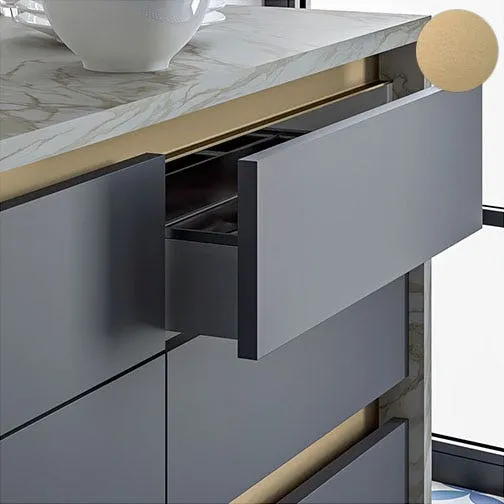Rincomatic Traditional Gola Profile Handle, C-Channel or L-Channel, 2670 mm or 2950 mm, Matte Gold and More, photo 5 of 12