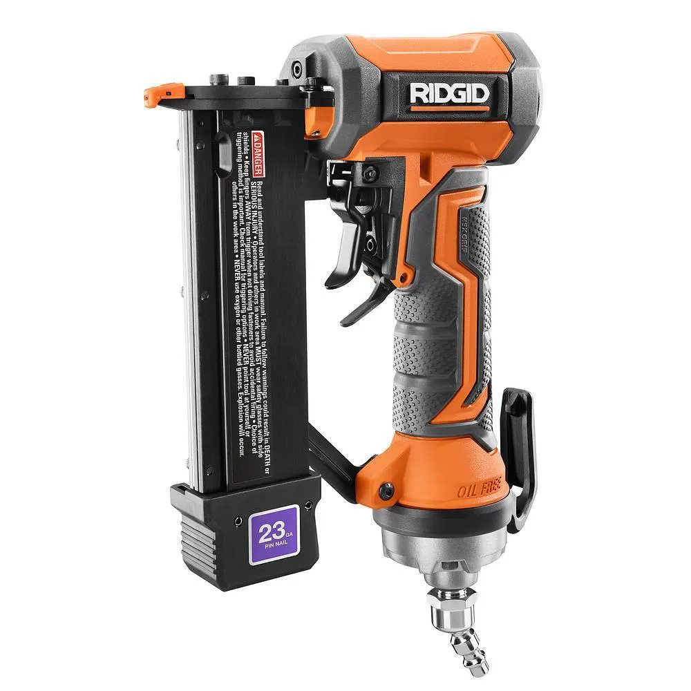 RIDGID Pneumatic 18-Gauge 2-1/8 in. Brad Nailer and 23-Gauge Headless Pin Nailer, photo 8 of 12