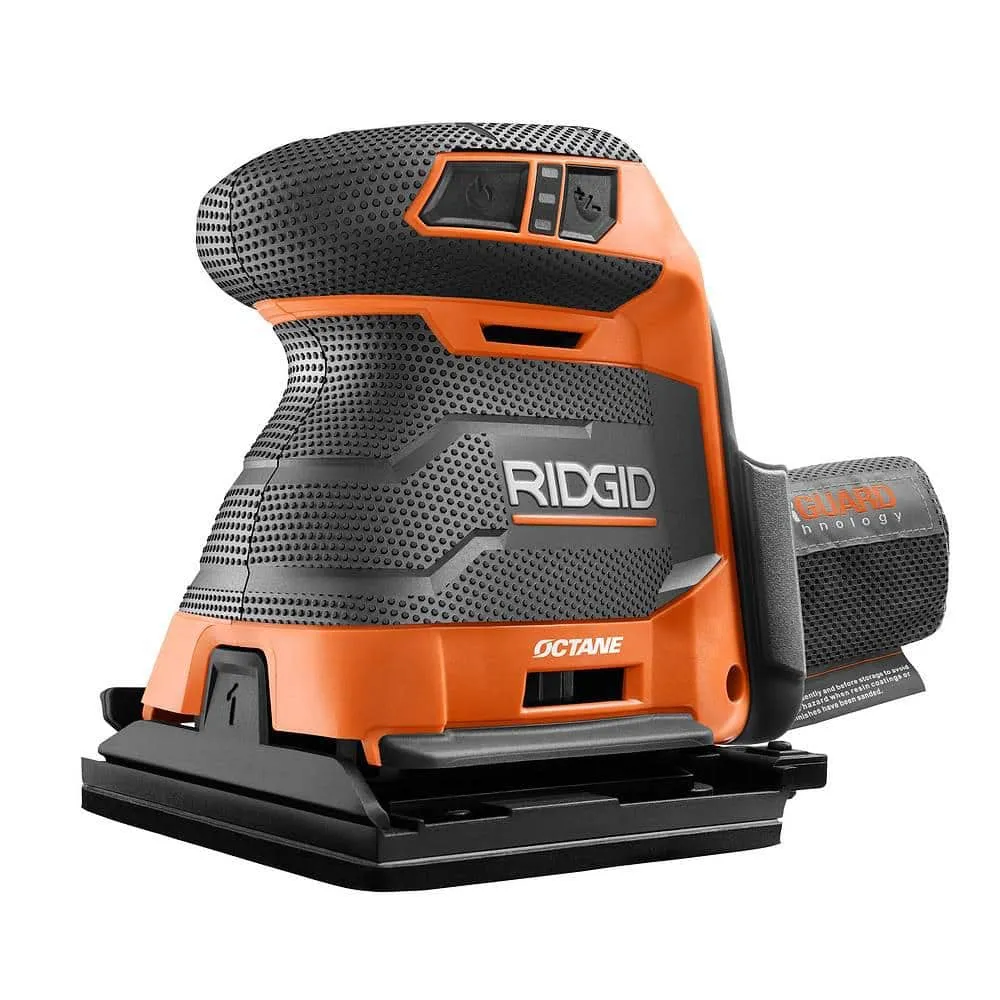 RIDGID 18V Brushless Cordless 18-Gauge 2-1/8 in. Brad Nailer with OCTANE Brushless 3-Speed 1/4 Sheet Sander (Tools Only), photo 6 of 14