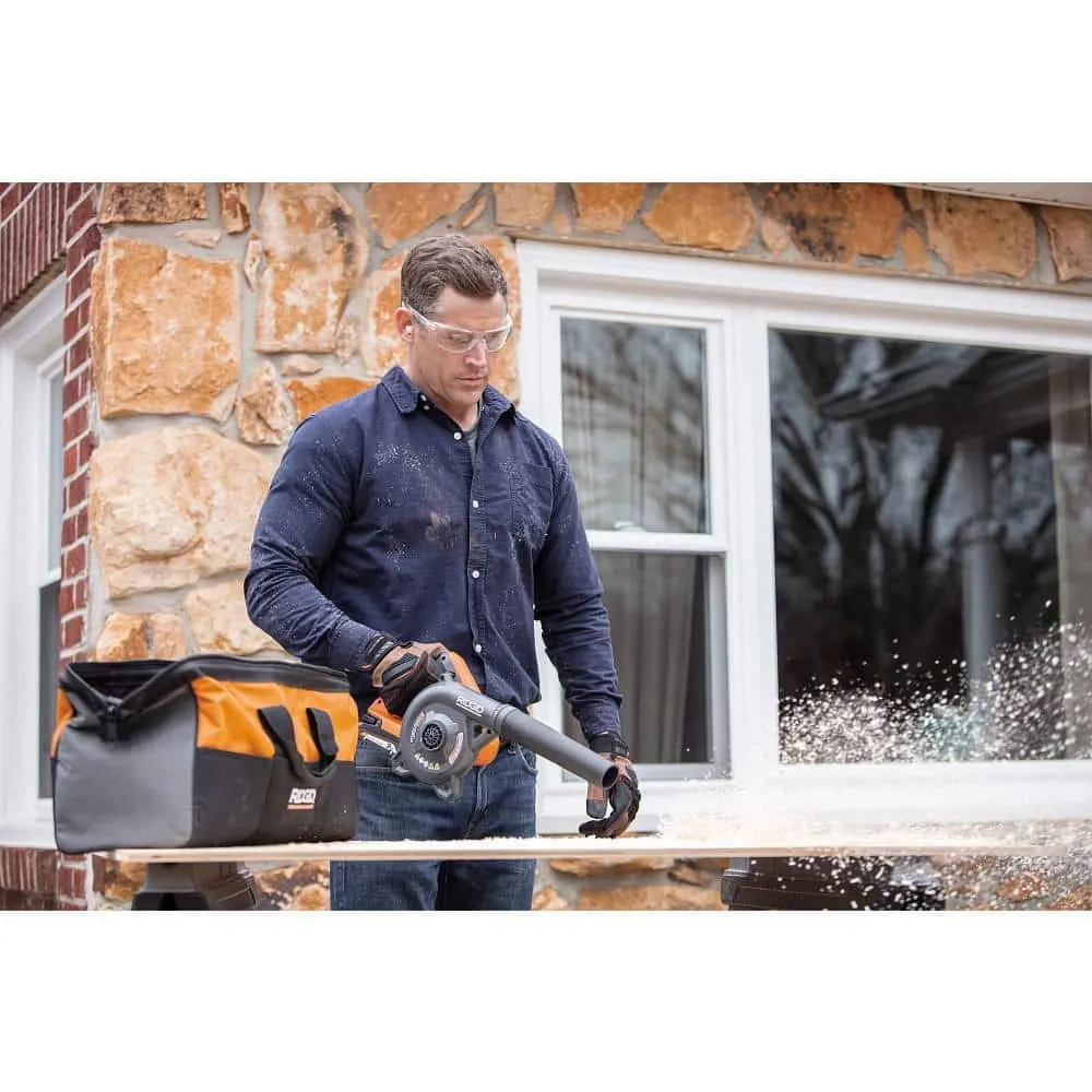 RIDGID 18V Brushless Cordless 2-Tool Combo Kit w/ Hammer Drill, Impact Driver, Batteries, Charger, Bag & FREE Compact Blower, photo 11 of 13