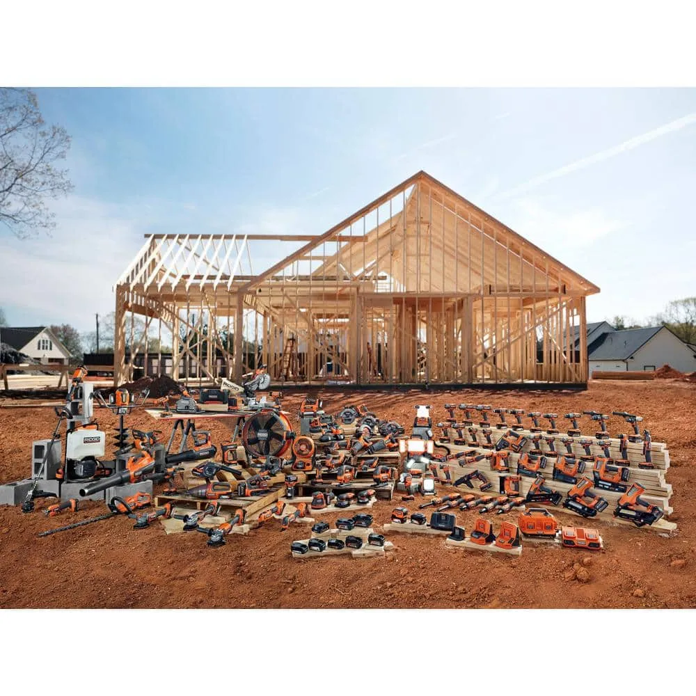RIDGID 18V Brushless Cordless 2-Tool Combo Kit w/ Hammer Drill, Impact Driver, Batteries, Charger, Bag & FREE Compact Blower, photo 12 of 13