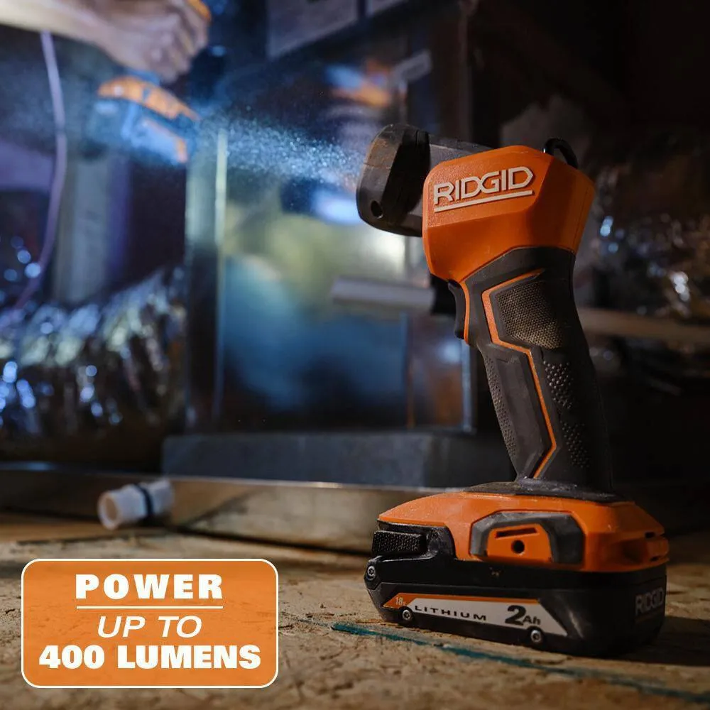 RIDGID 18V Brushless Cordless 3-Tool Combo Kit with Hammer Drill, Impact Driver, LED Work Light, (2) Batteries, Charger and Bag, photo 10 of 14