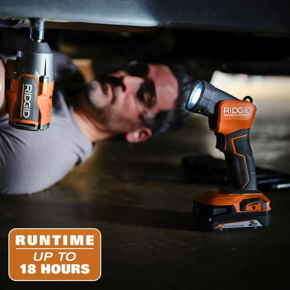 RIDGID 18V Brushless Cordless 3-Tool Combo Kit with Hammer Drill, Impact Driver, LED Work Light, (2) Batteries, Charger and Bag, photo 11 of 14
