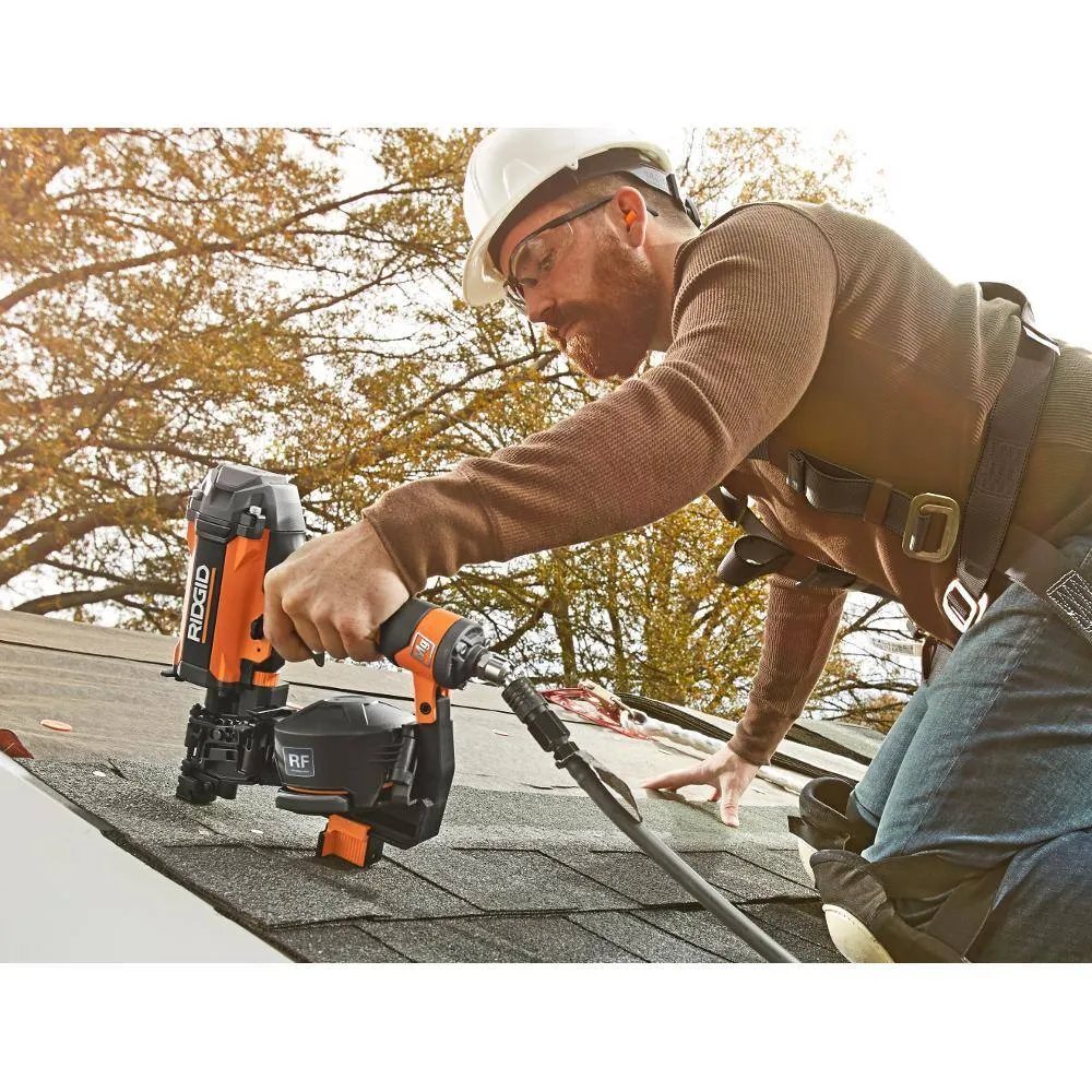 RIDGID 21° 3-1/2 in. Round-Head Framing Nailer and 15° 1-3/4 in. Coil Roofing Nailer Combo, photo 7 of 8