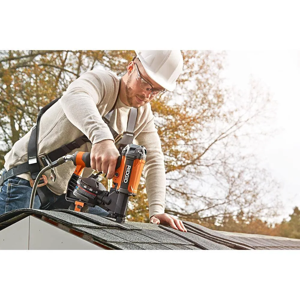 RIDGID 21° 3-1/2 in. Round-Head Framing Nailer and 15° 1-3/4 in. Coil Roofing Nailer Combo, photo 4 of 8