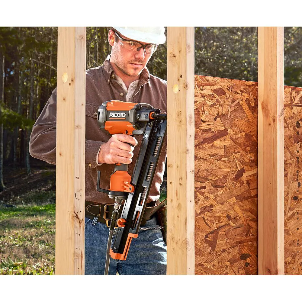 RIDGID 21° 3-1/2 in. Round-Head Framing Nailer and 15° 1-3/4 in. Coil Roofing Nailer Combo, photo 5 of 8
