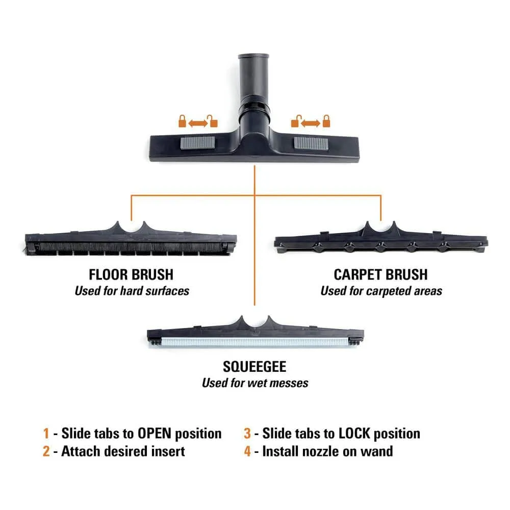 1-7/8 in. and 2-1/2 in. Premium Floor Cleaning Accessory Kit Shop Vac Attachments for RIDGID Wet Dry Vacuums, photo 4 of 14