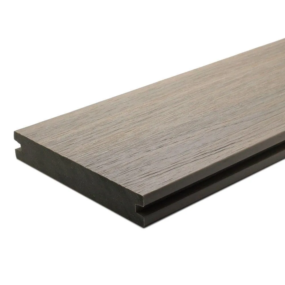 NewTechWood Naturale Magellan Series 1 in. x 5-1/2 in. x 0.5 ft. Roman Antique Composite Decking Board Sample with Groove, photo 2 of 4
