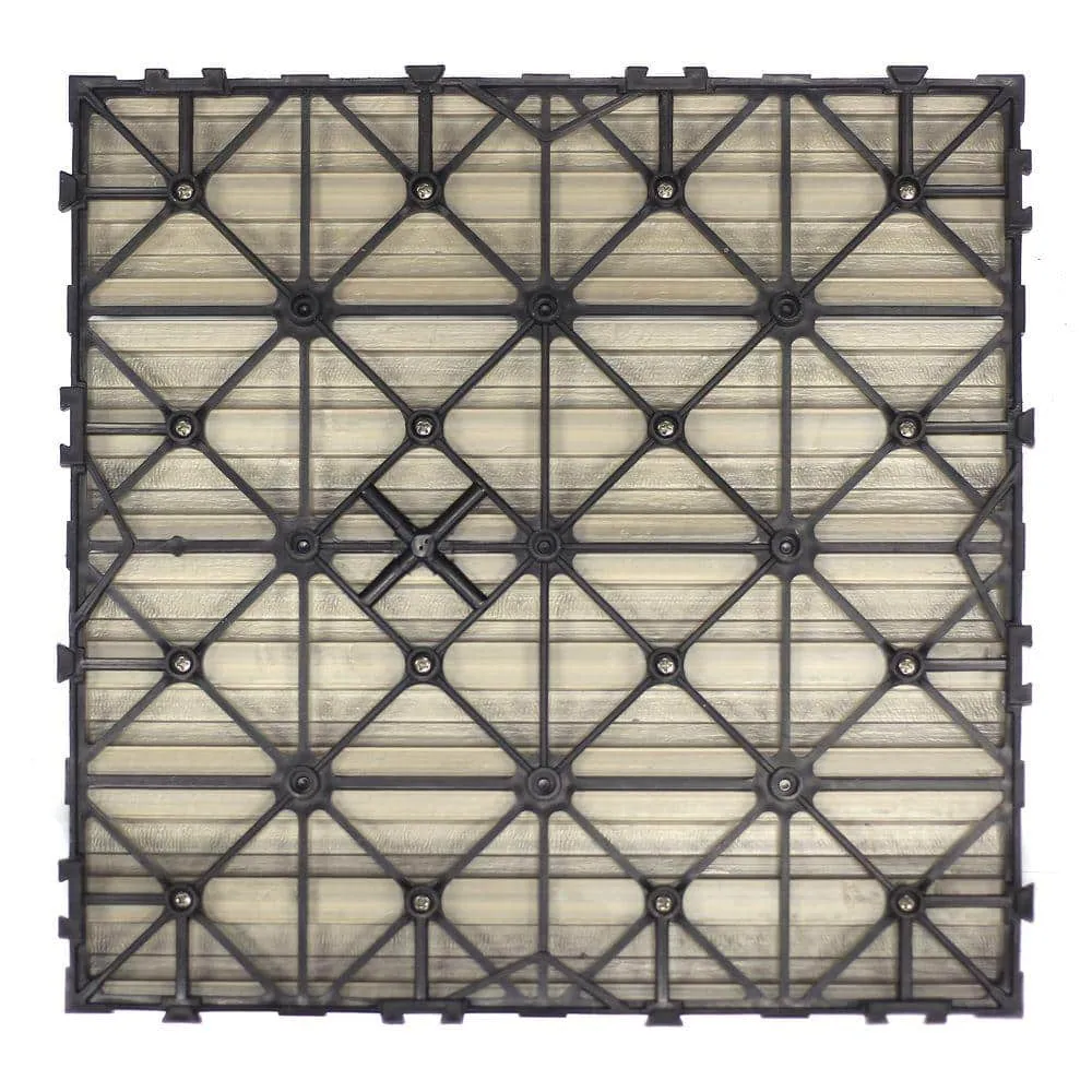 NewTechWood UltraShield Naturale 1 ft. x 1 ft. Quick Deck Outdoor Composite Deck Tile in Roman Antique (10 sq. ft. per box), photo 3 of 8