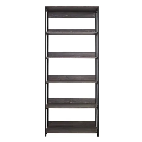 Monica 32 in. W Rustic Gray Wood Closet System Walk-in Closet With 5 Shelves