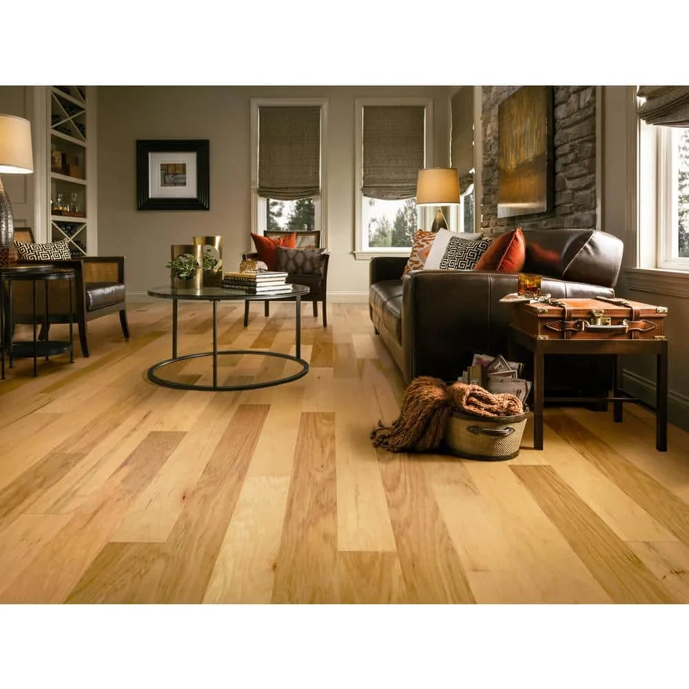 Bruce American Home Rustic Natural Hickory 3/8 in. T x 5 in. W T+G Smooth Engineered Hardwood Flooring (22 sq.ft./ctn), photo 8 of 8