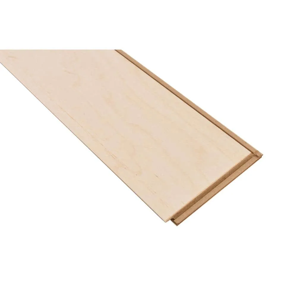 Bruce American Home Rustic Natural Hickory 3/8 in. T x 5 in. W T+G Smooth Engineered Hardwood Flooring (22 sq.ft./ctn), photo 6 of 8