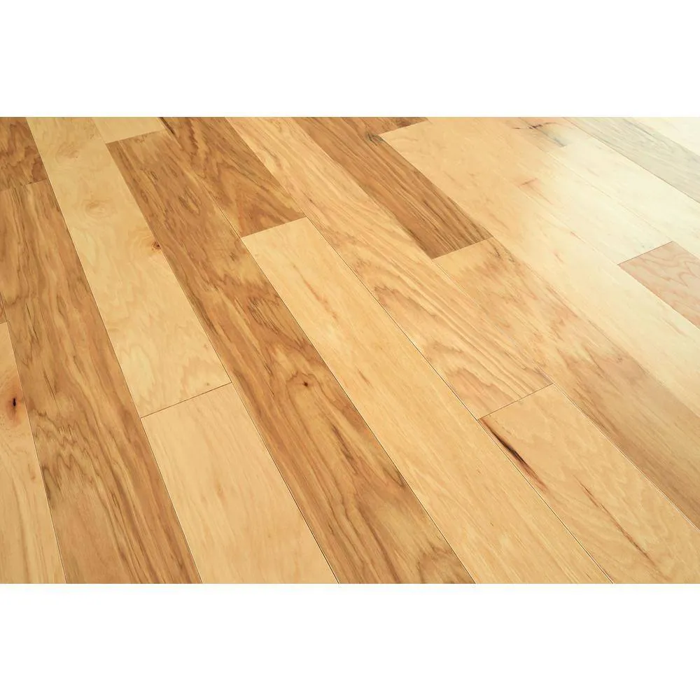 Bruce American Home Rustic Natural Hickory 3/8 in. T x 5 in. W T+G Smooth Engineered Hardwood Flooring (22 sq.ft./ctn), photo 4 of 8