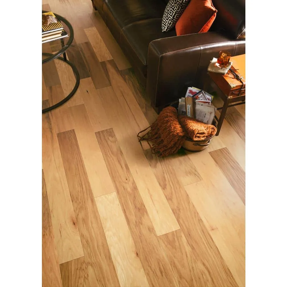 Bruce American Home Rustic Natural Hickory 3/8 in. T x 5 in. W T+G Smooth Engineered Hardwood Flooring (22 sq.ft./ctn), photo 5 of 8