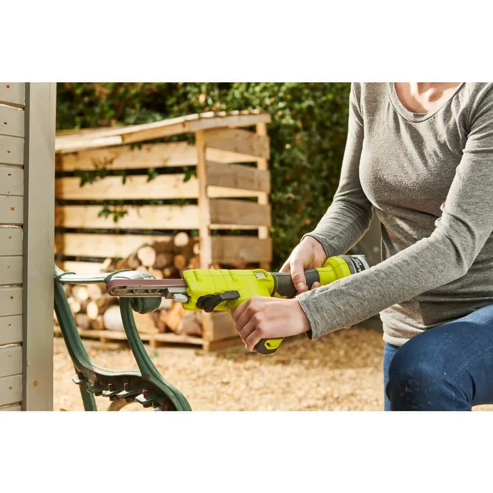 RYOBI ONE+ 18V Cordless 1/2 in. x 18 in. Belt Sander with 2.0 Ah Battery and Charger, photo 7 of 12