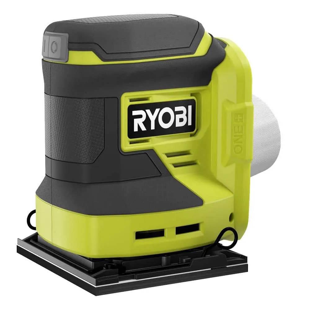 RYOBI ONE+ 18V 18-Gauge Cordless AirStrike Brad Nailer with Cordless 1/4 Sheet Sander (Tools Only), photo 8 of 12