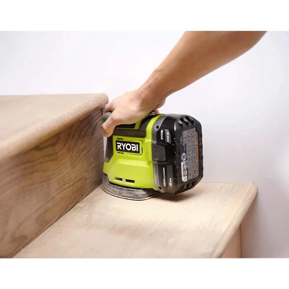 RYOBI ONE+ 18V Lithium-Ion Kit with 2.0 Ah and 4.0 Ah Batteries, Charger, and Free ONE+ 18V Cordless Corner Cat Finish Sander, photo 9 of 13