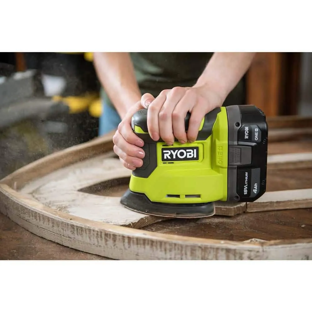 RYOBI ONE+ 18V Lithium-Ion Kit with 2.0 Ah and 4.0 Ah Batteries, Charger, and Free ONE+ 18V Cordless Corner Cat Finish Sander, photo 8 of 13