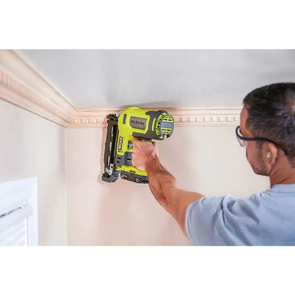 RYOBI 18V ONE+ AirStrike 16-Gauge Cordless Straight Finish Nailer Kit with ONE+ 2.0 Ah Lithium-Ion Battery and Charger, photo 8 of 8