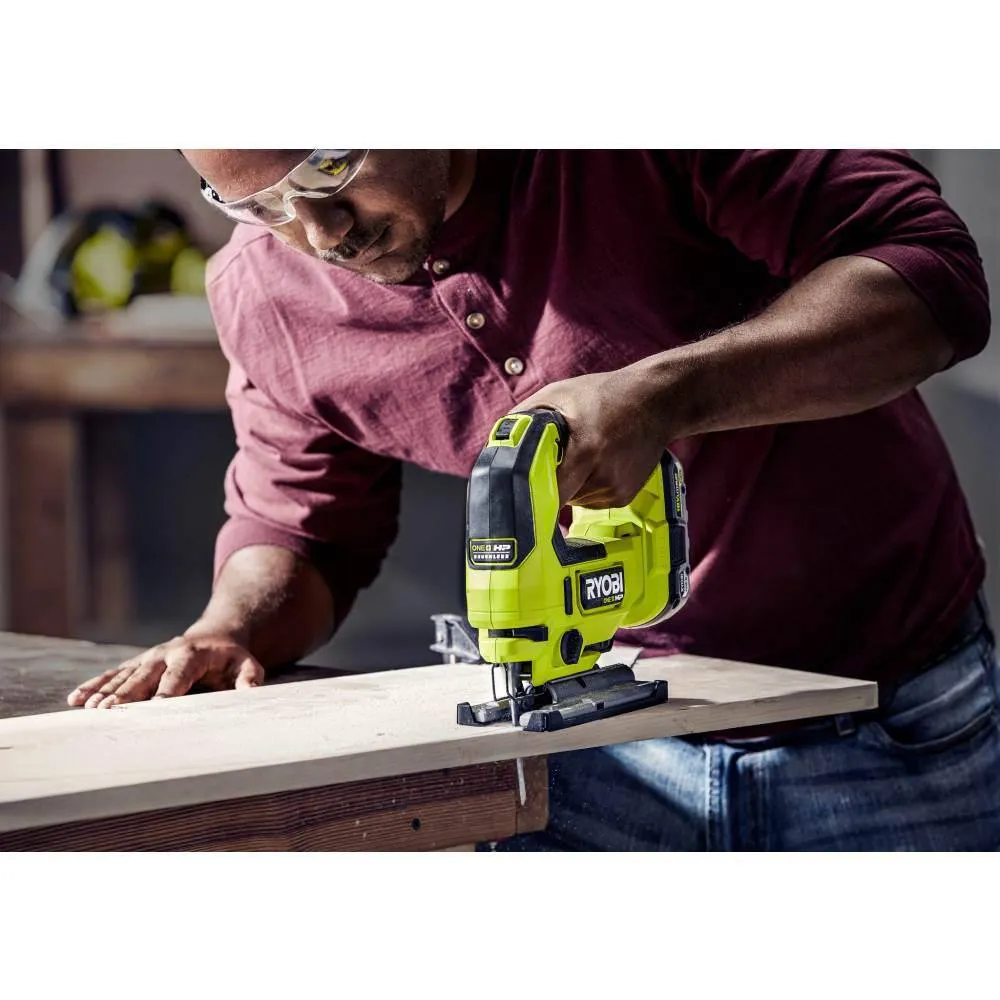 RYOBI ONE+ HP 18V 6.0 Ah Lithium-Ion HIGH PERFORMANCE Battery and Charger Kit with ONE+ HP 18V Brushless Jig Saw, photo 8 of 11