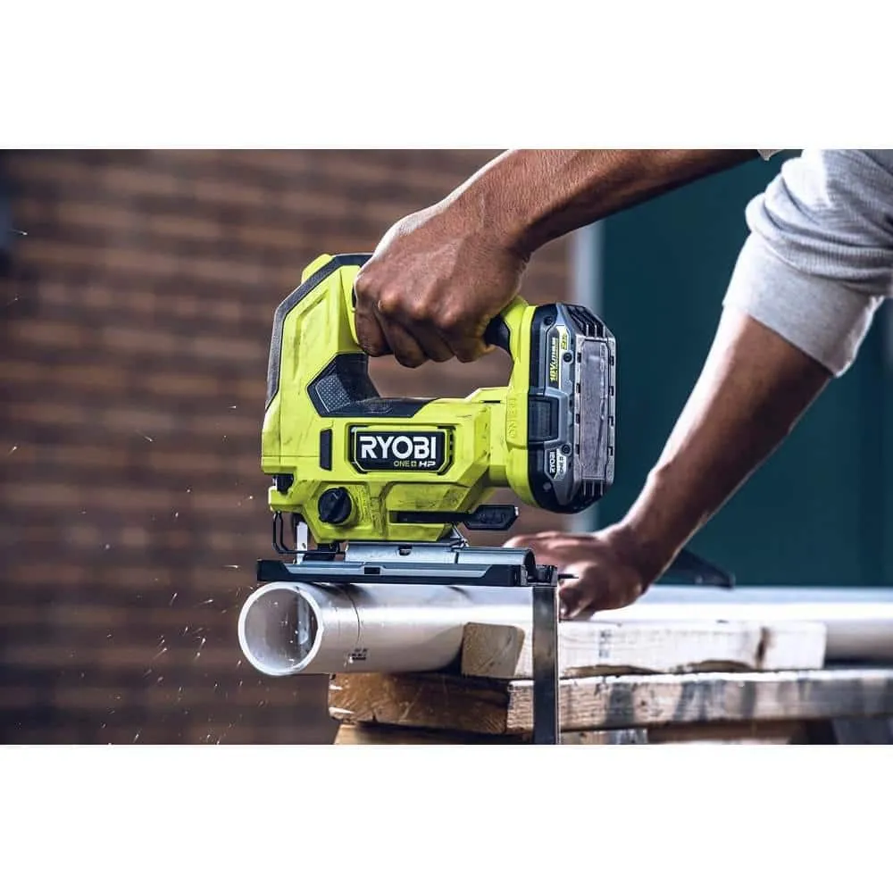 RYOBI ONE+ HP 18V 6.0 Ah Lithium-Ion HIGH PERFORMANCE Battery and Charger Kit with ONE+ HP 18V Brushless Jig Saw, photo 7 of 11