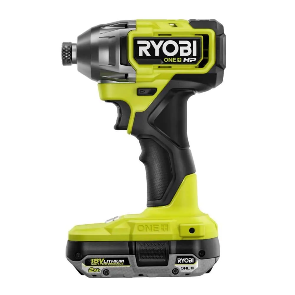 RYOBI ONE+ HP 18V Brushless Cordless Drill/Driver and Impact Driver Kit w/(2) 2Ah Batteries, Charger, Bag, & 25-Piece Bit Set, photo 8 of 13