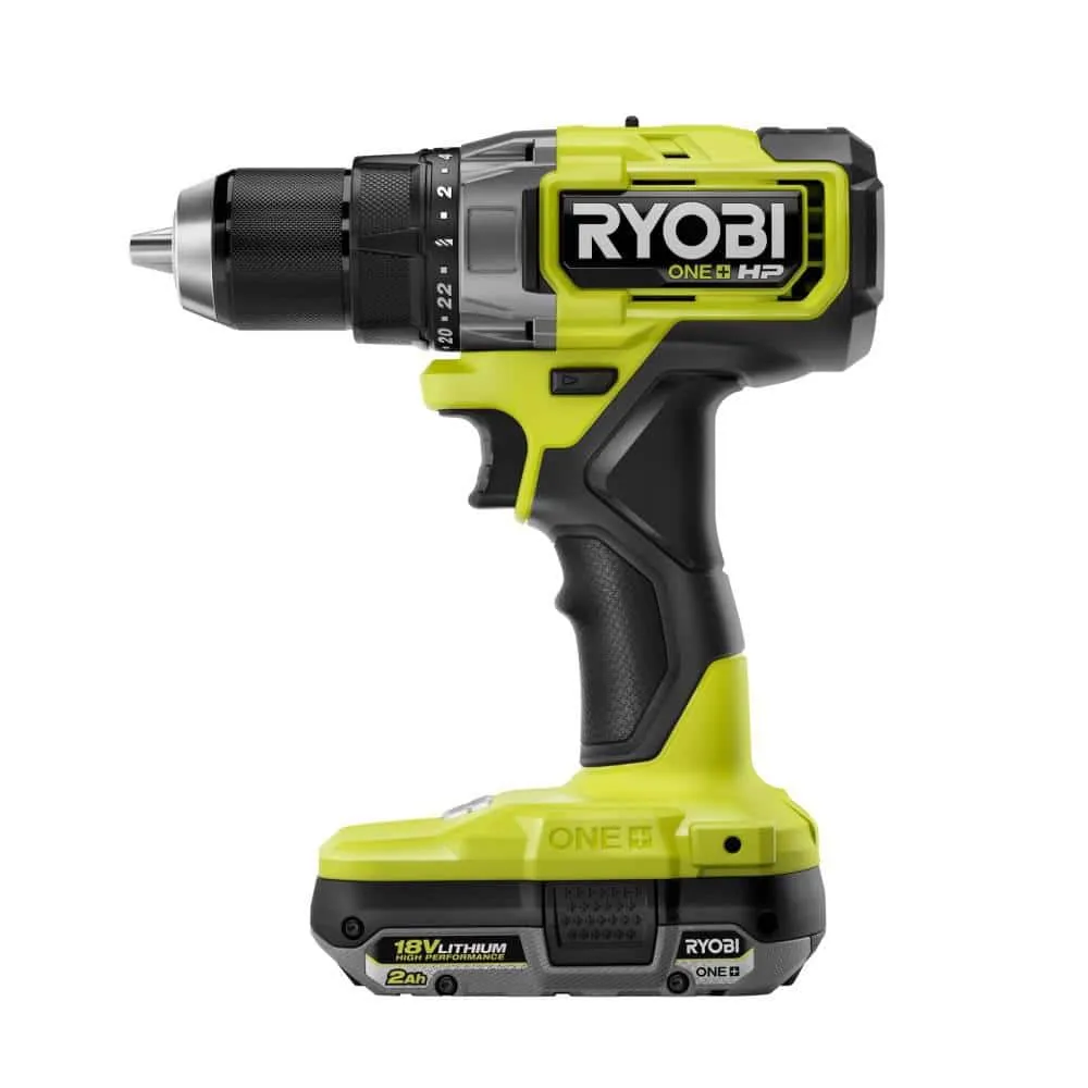 RYOBI ONE+ HP 18V Brushless Cordless Drill/Driver and Impact Driver Kit w/(2) 2Ah Batteries, Charger, Bag, & 25-Piece Bit Set, photo 7 of 13