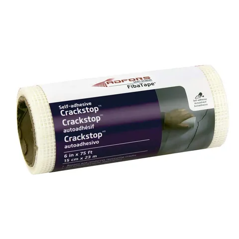 FibaTape Crack Stop 6 in × 75 ft Self-Adhesive Wall Repair Fabric
