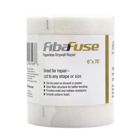 FibaFuse 6 in × 75 ft Paperless Drywall and Plaster Repair Fabric