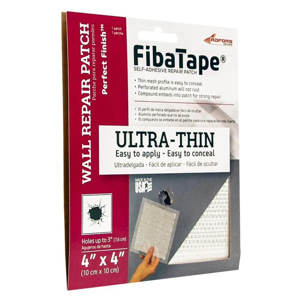Saint-Gobain ADFORS FibaTape Perfect Finish 4 in. x 4 in. Self-Adhesive Wall Repair Patch, photo 4 of 7