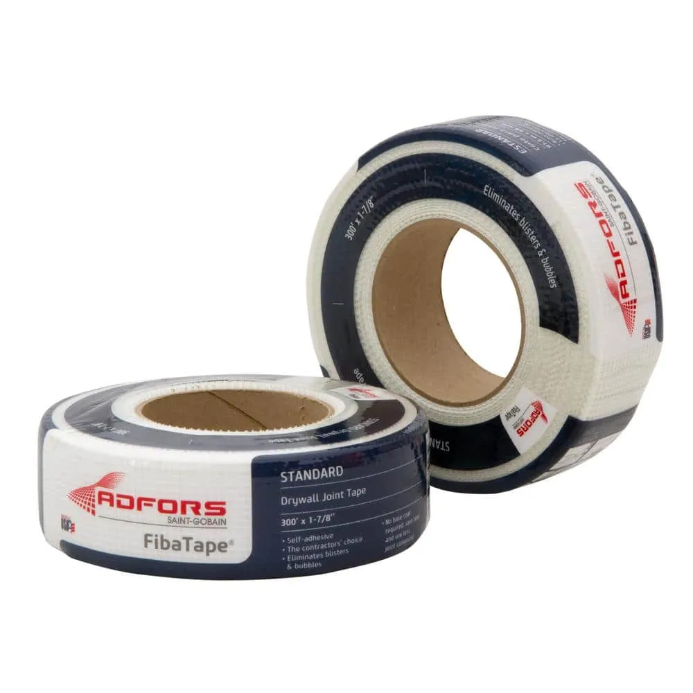 Saint-Gobain ADFORS FibaTape Standard White 1-7/8 in. x 300 ft. Self-Adhesive Mesh Drywall Joint Tape, photo 6 of 10