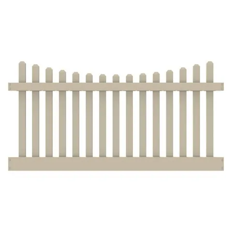 Kettle Scallop Sand Vinyl Fence Panel