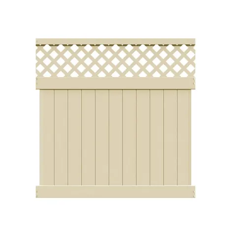 Valley 6 × 6 ft Sand Vinyl Semi-Privacy Fence Panel