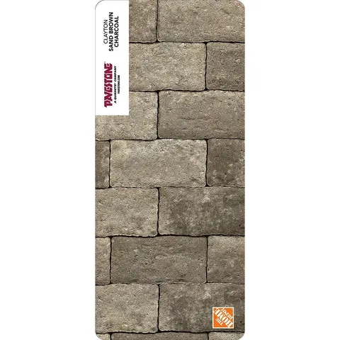Paper Sample Only of Clayton 3.5 in wide · 7 in long · 1.77 in high Sand/Brown/Charcoal Blend Concrete Paver