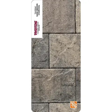 Paper Sample Only of Taverna Rec 11.81 in long · 7.87 in wide · 50 mm high Sand Brown Charcoal Concrete Paver