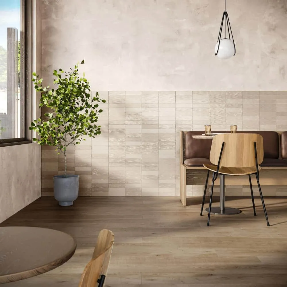 Ivy Hill Tile Amagansett Cream 2 in. x 8 in. 9 mm Satin Ceramic Wall Tile (5.38 sq. ft. / case), photo 2 of 8